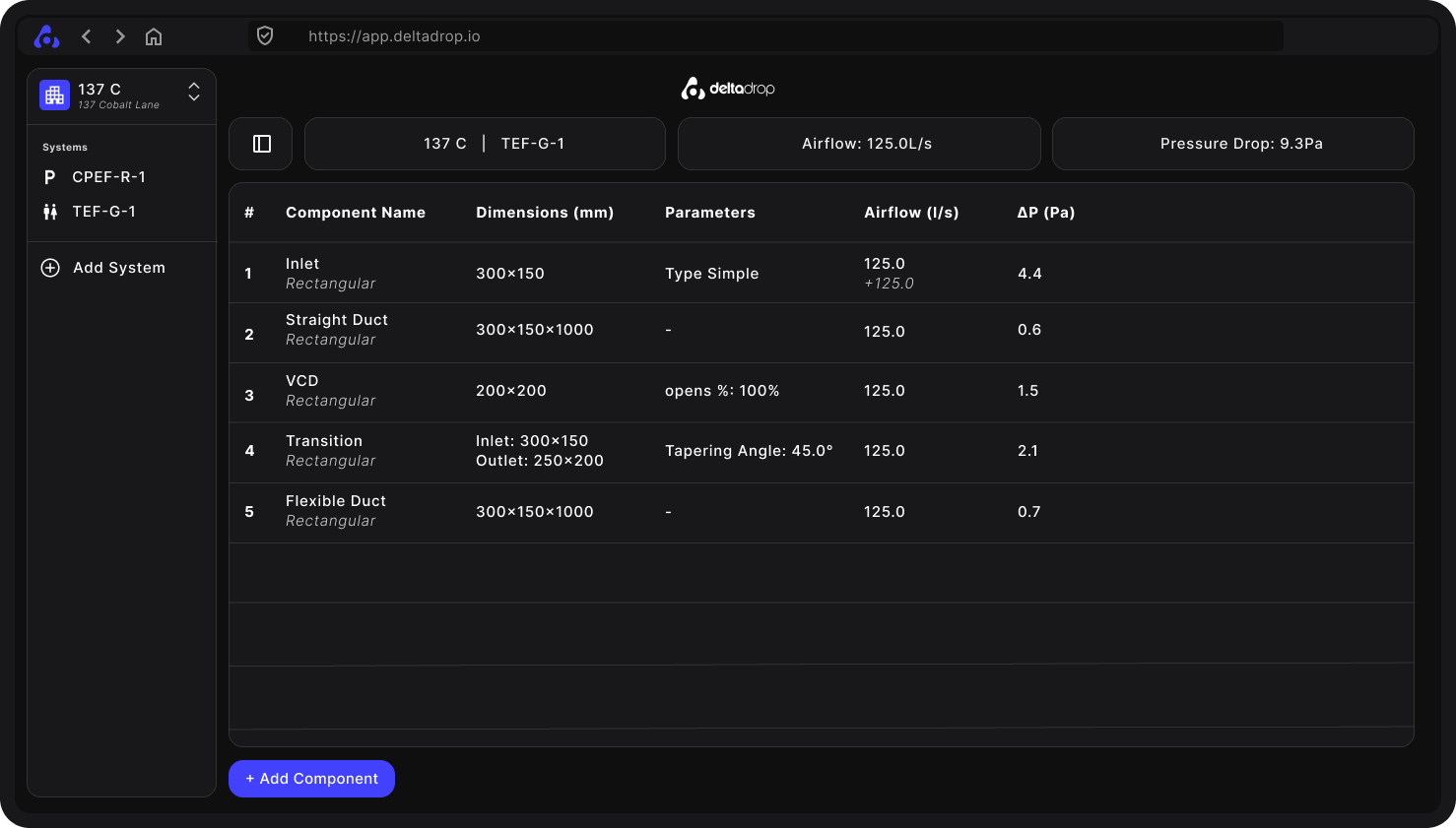 HVAC Pressure Drop Calculator Preview